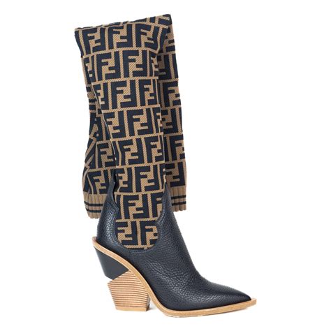 fendi sock boots|Fendi plaid cowboy boots.